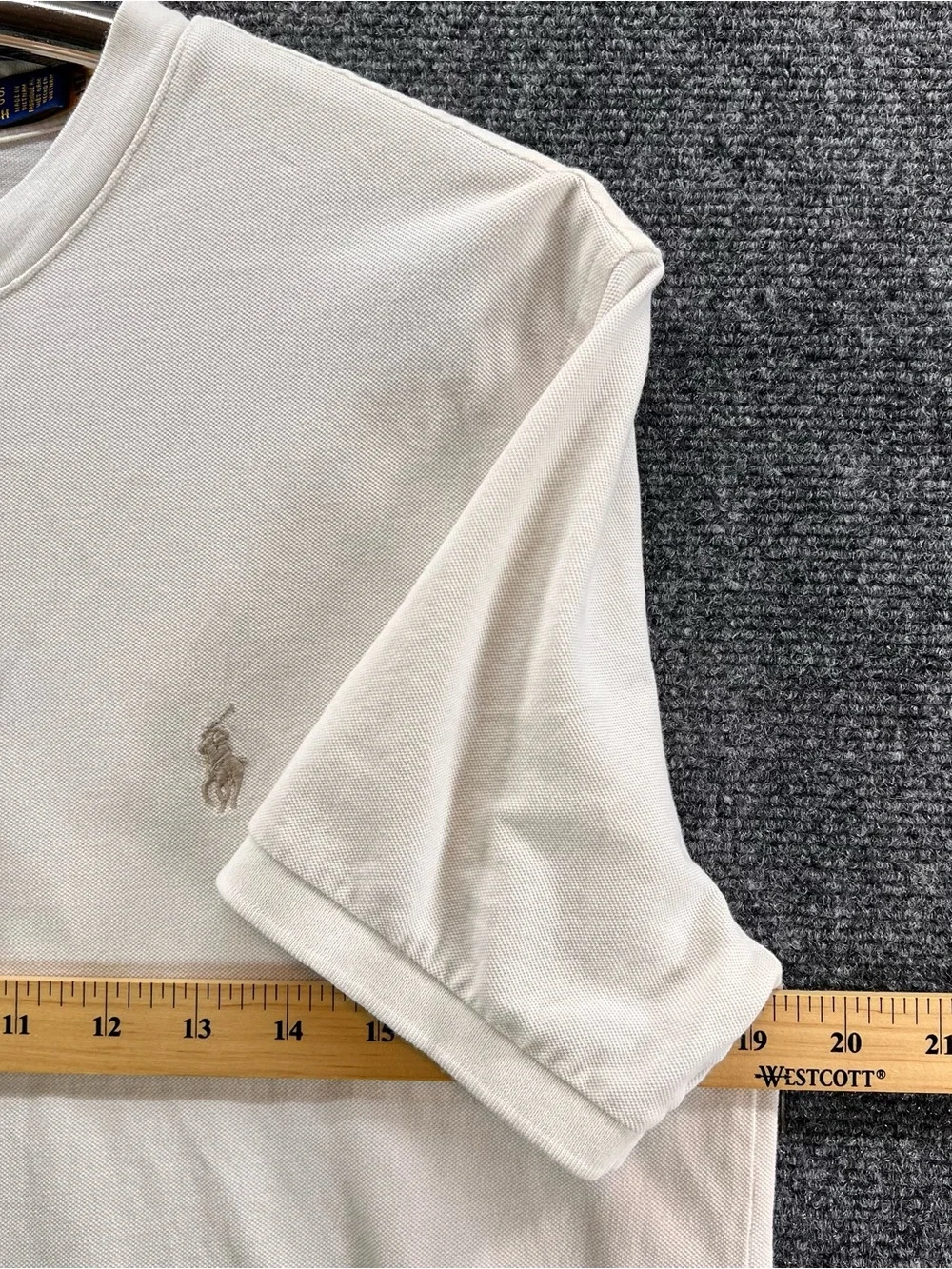 Polo Ralph Lauren Henley Shirt Mens Small Off White Featherweight Mesh Preppy